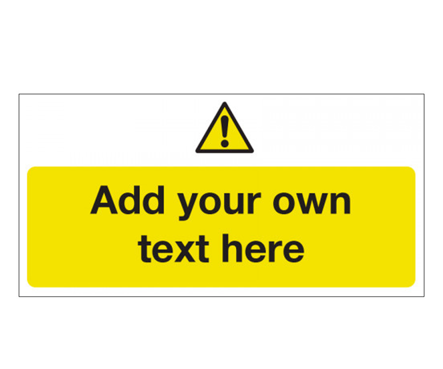 Hazard & Warning - Create your own Catering Sign