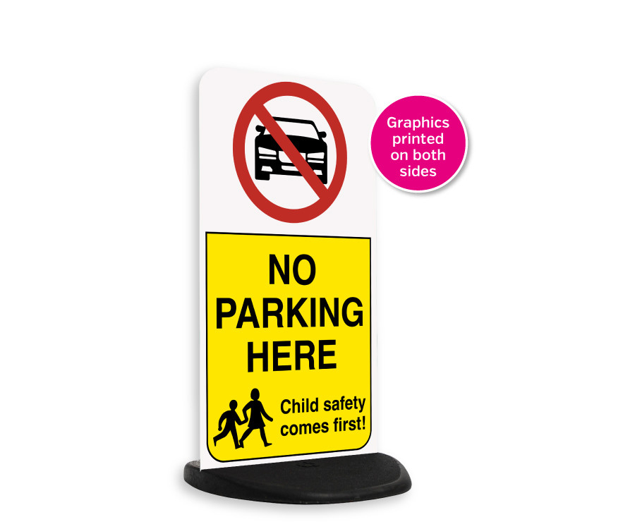 No Parking Here Free Standing Safety Sign