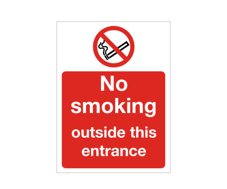 No Smoking Outside This Entrance Notice