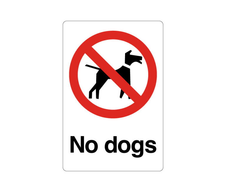No Dogs - Dog Walker Notice