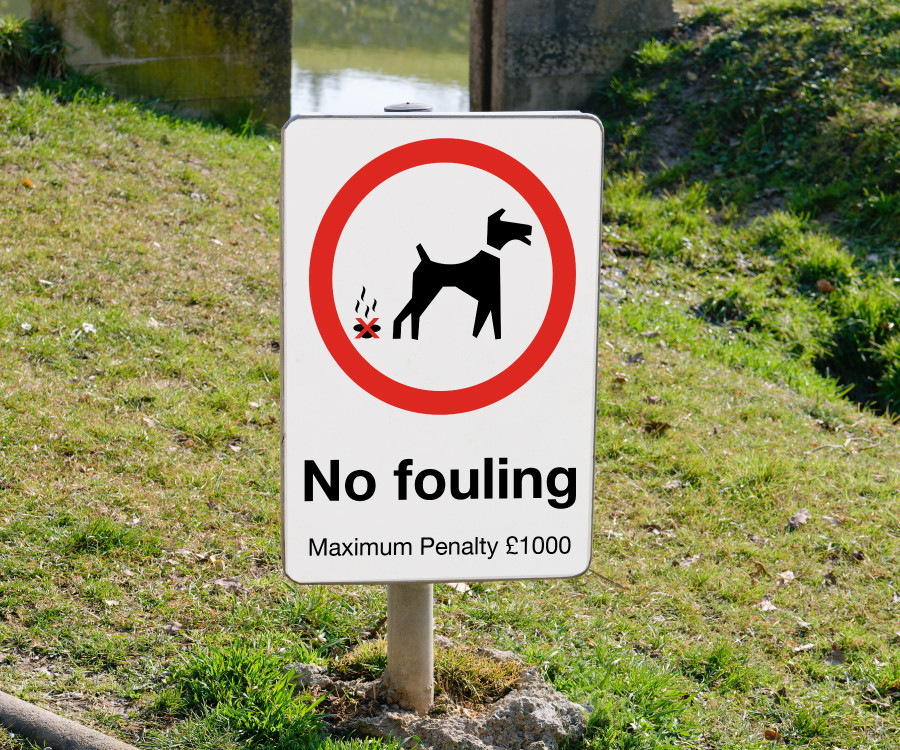 ps269 ps270 no fouling penalty wall post sign 200x300