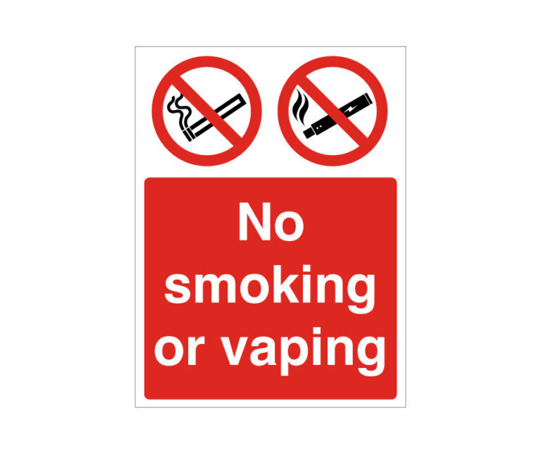 No Smoking or Vaping Notice
