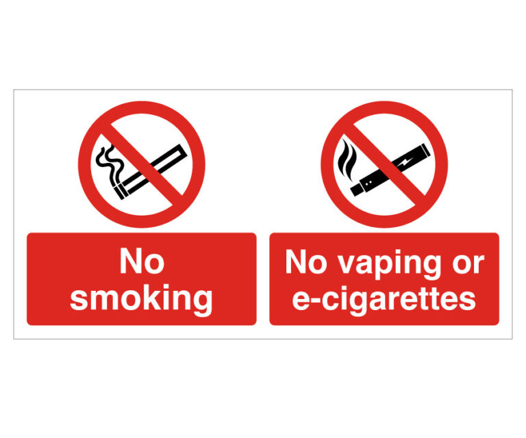 No Smoking, No Vaping or E-Cigarettes Notice