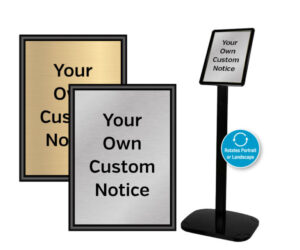 Your Own Custom Framed A4P Notice - Wall Mounted or Floor Standing