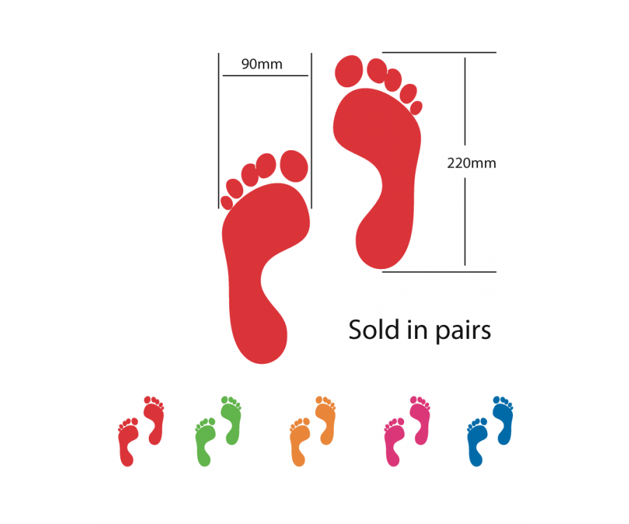 Funky Feet School & Nursery Social Distancing Floor Graphics - SD252