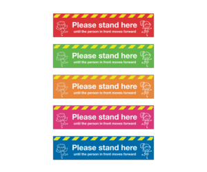 Please stand here School Social Distancing Floor Graphics - SD254
