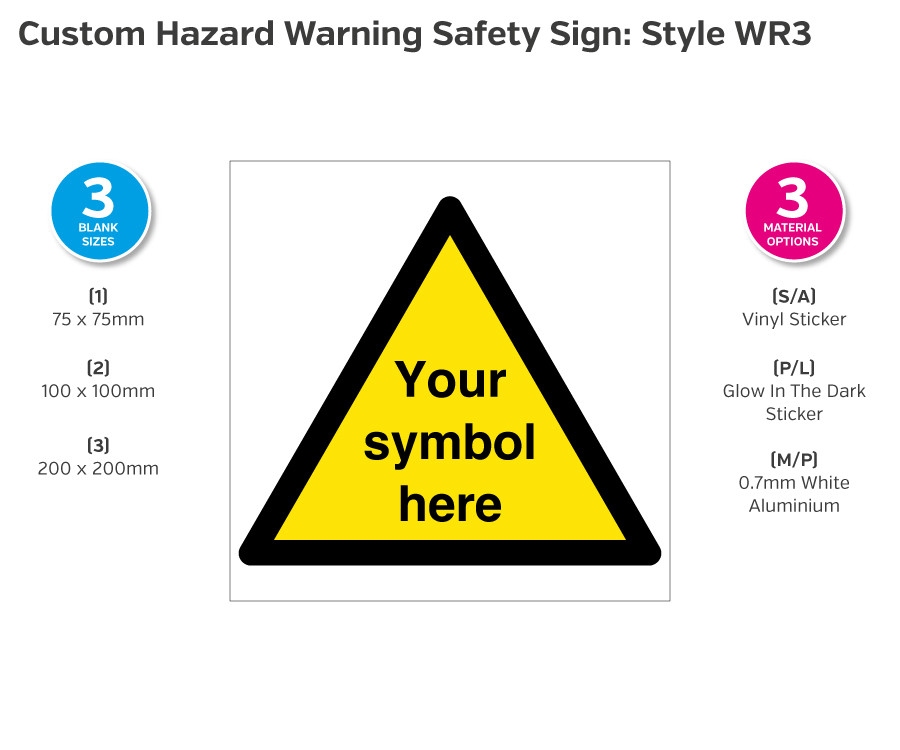 Custom Hazard Warning Safety Signs