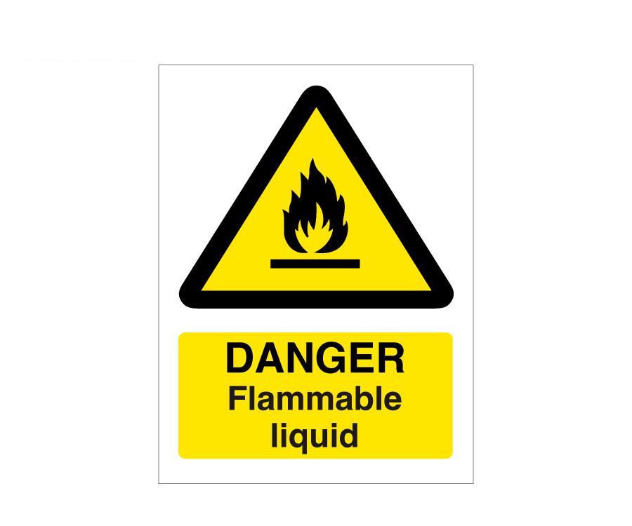 Danger Flammable Liquid Notice