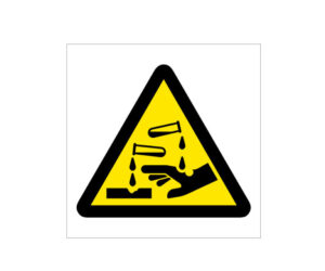 Warning Corrosive Substance Symbol Notice