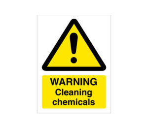Warning Cleaning Chemicals Notice
