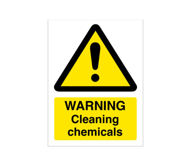 Warning Cleaning Chemicals Notice