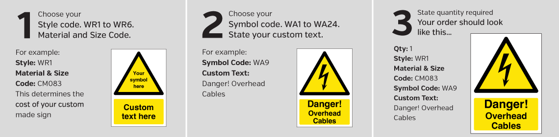 Custom Hazard Warning Signs