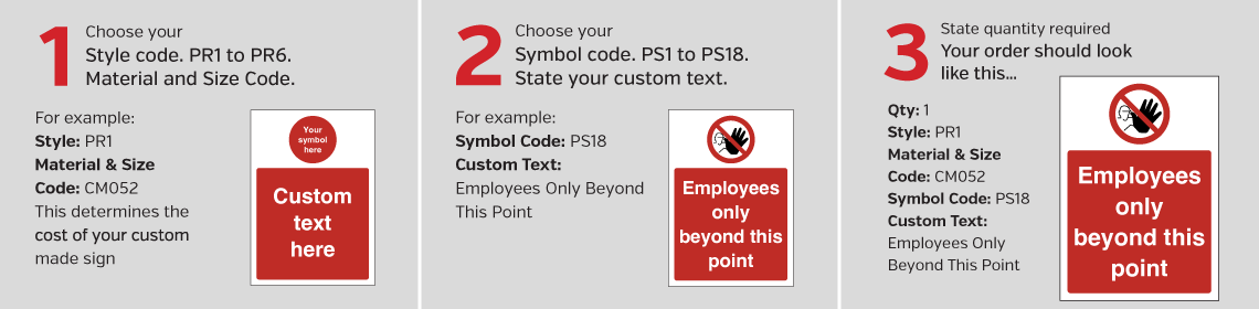 Custom Prohibition Signs