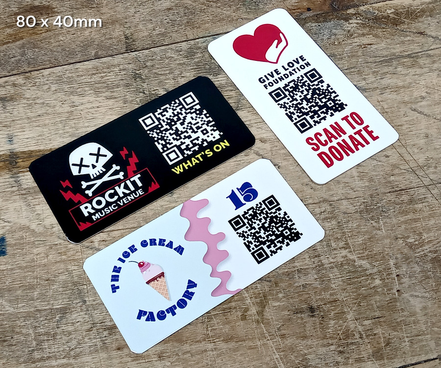 Premium Full Colour Rectangle QR Code Table Numbers - 2 Sizes - Image 3