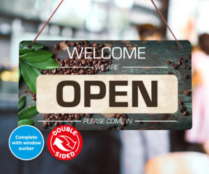 DS132 Modern Open Closed Sign