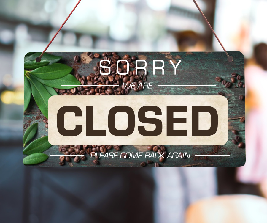 DS132 Modern Open Closed Sign