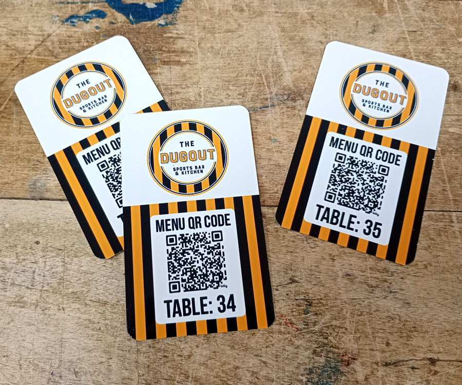 Dugout 100x60mm FC QR Codes