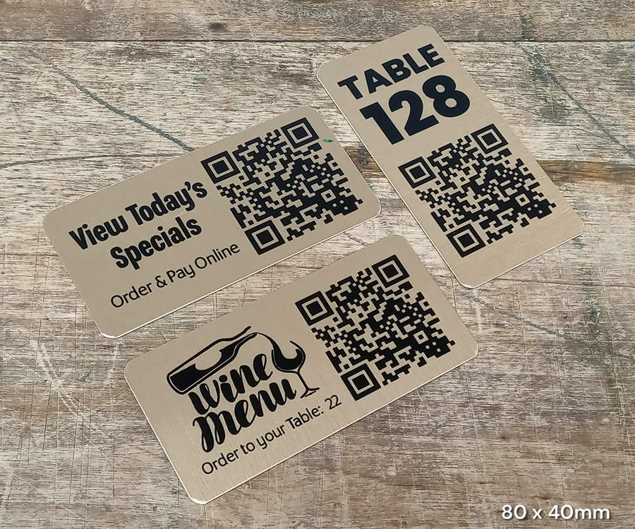classic gold rectangle qr codes 80x40