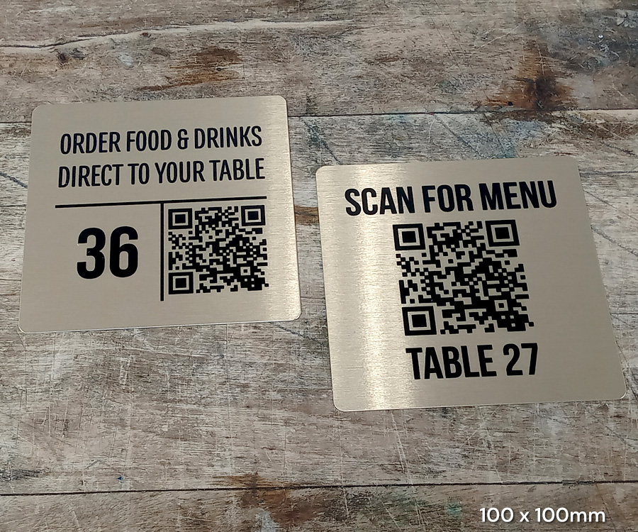 classic gold square qr codes 100x100