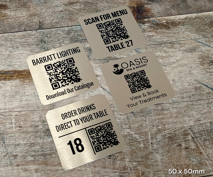 classic gold square qr codes 50x50