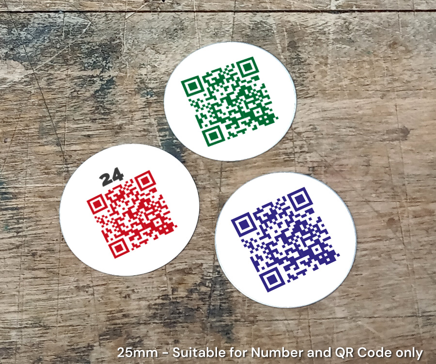 full colour qr code discs 25mm