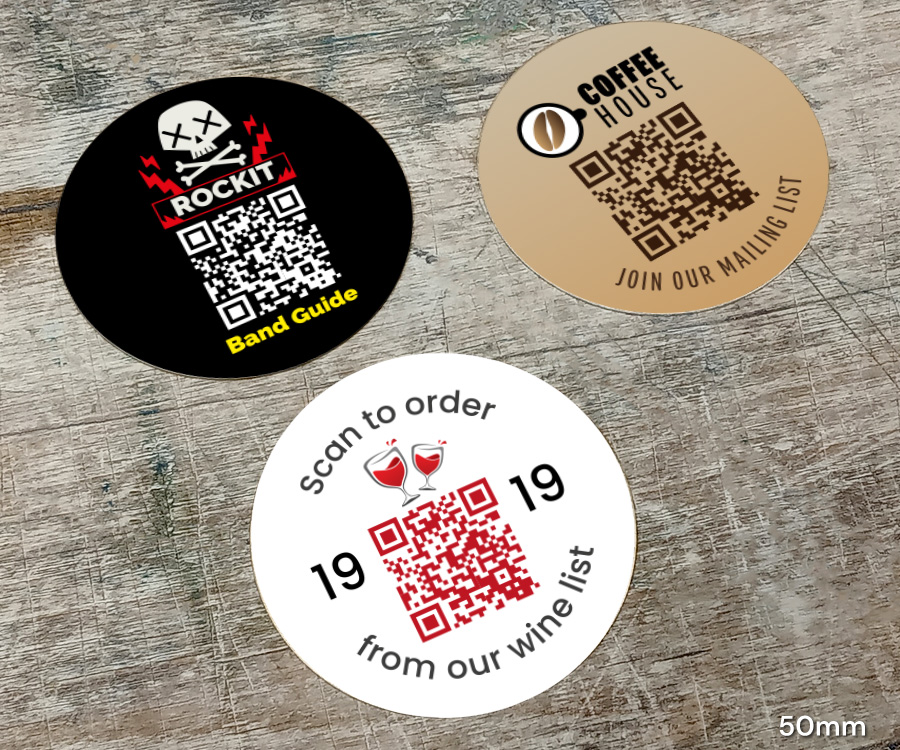 full colour qr code discs 50mm