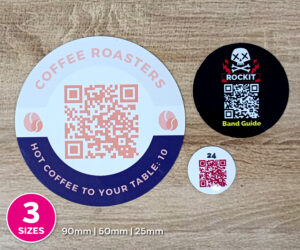 Premium Full Colour QR Code Table Number Discs