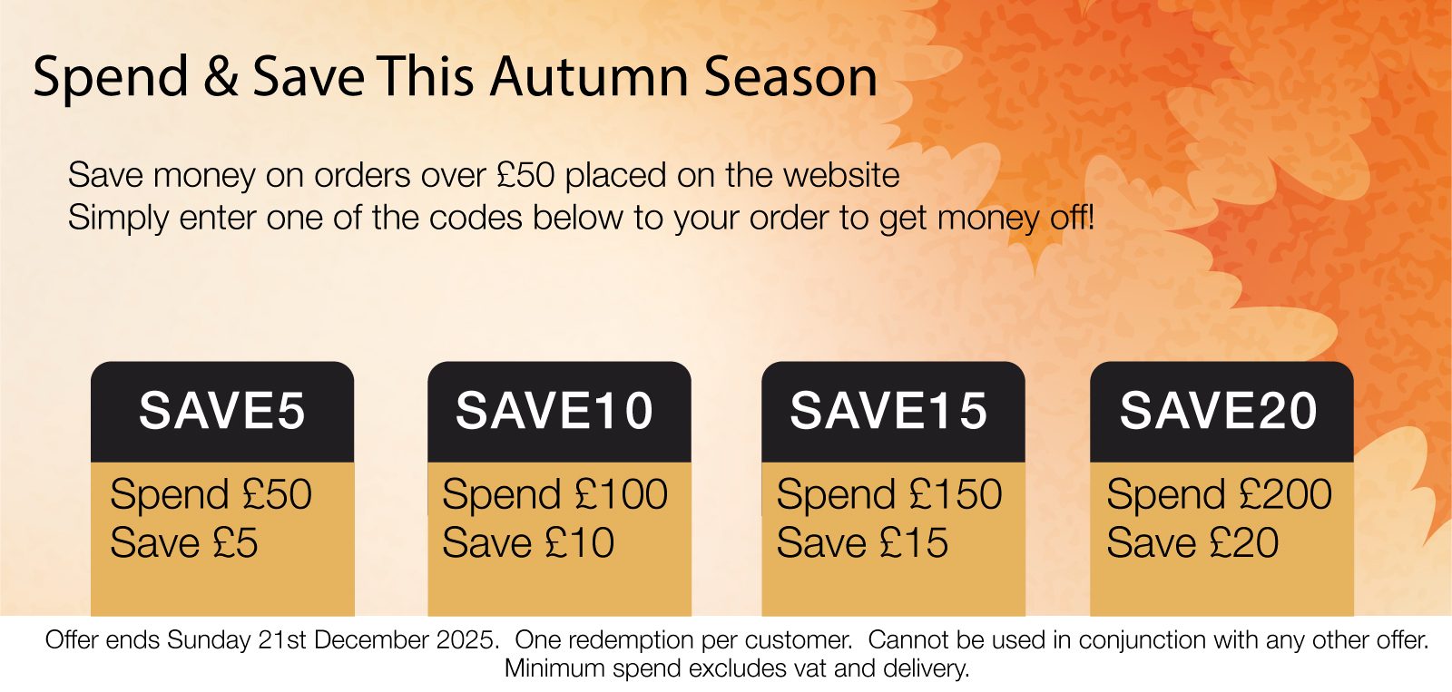 Spend & Save This Autumn Season