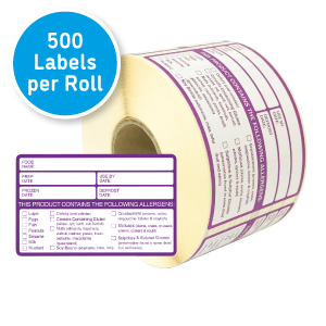 Allergen Food Preperation Labels