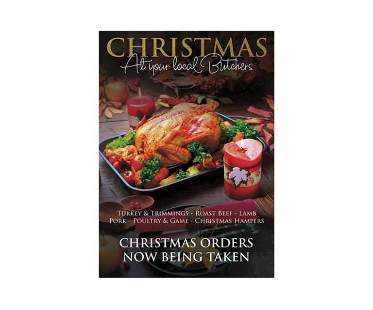 Christmas Orders Now Being Taken Butcher Poster
