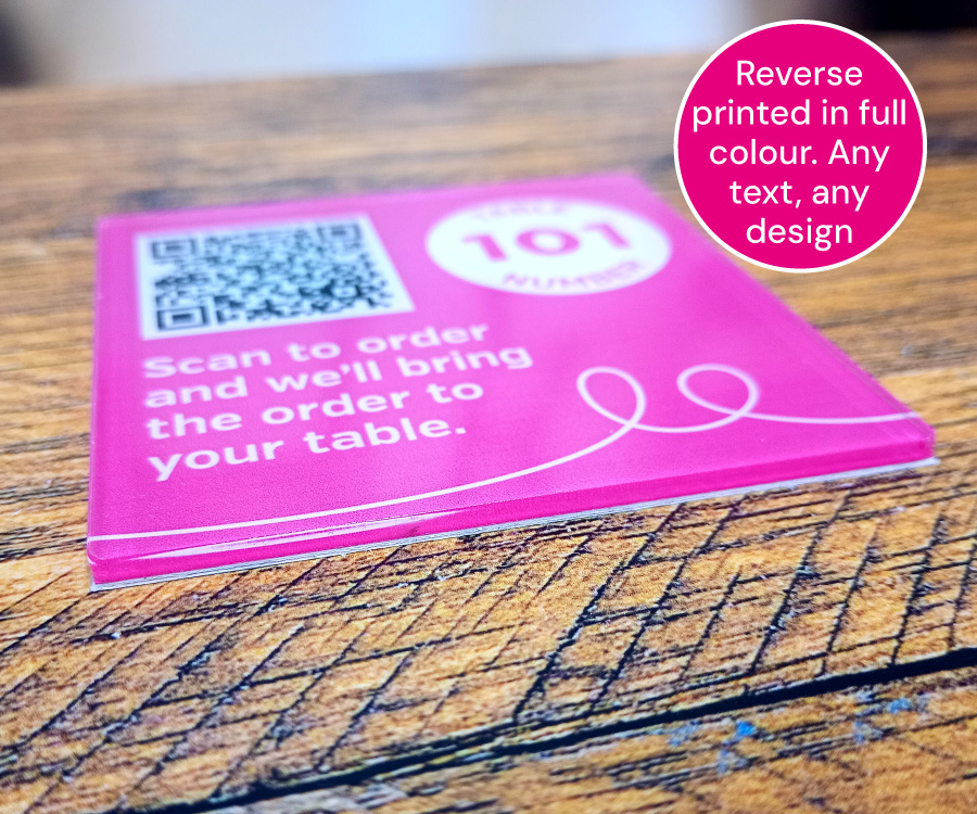 70x70mm Glass Like Numbers