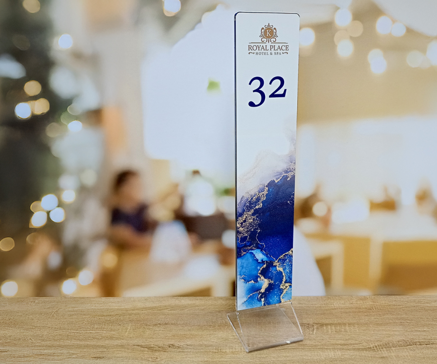 Custom Printed Extra Tall Function Room Table Notices