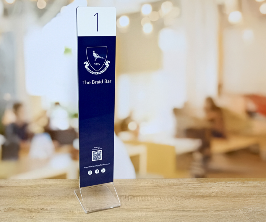 Custom Printed Extra Tall Function Room Table Notices