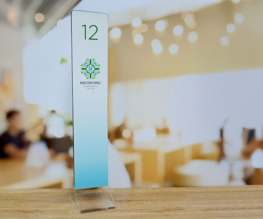 Custom Printed Extra Tall Function Room Table Notices