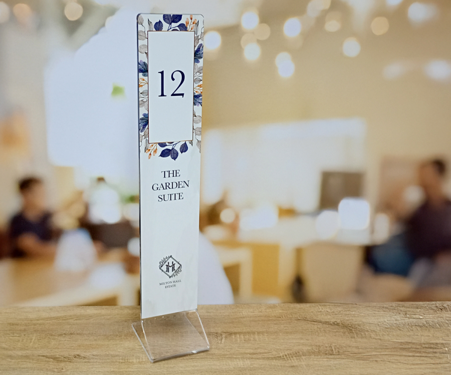 Custom Printed Extra Tall Function Room Table Notices