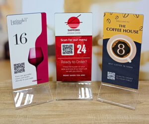 Custom Printed Wide Function Room Table Notices - Full Colour