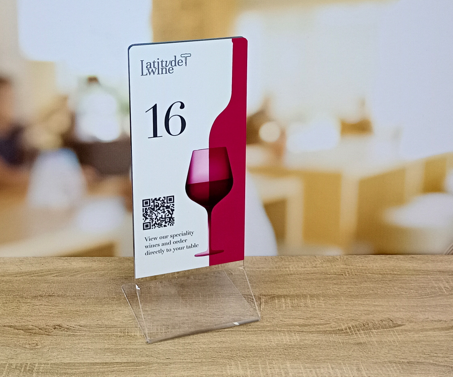 Custom Printed Wide Function Room Table Notices - Full Colour