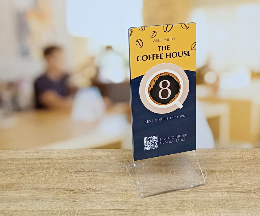 Custom Printed Wide Function Room Table Notices - Full Colour