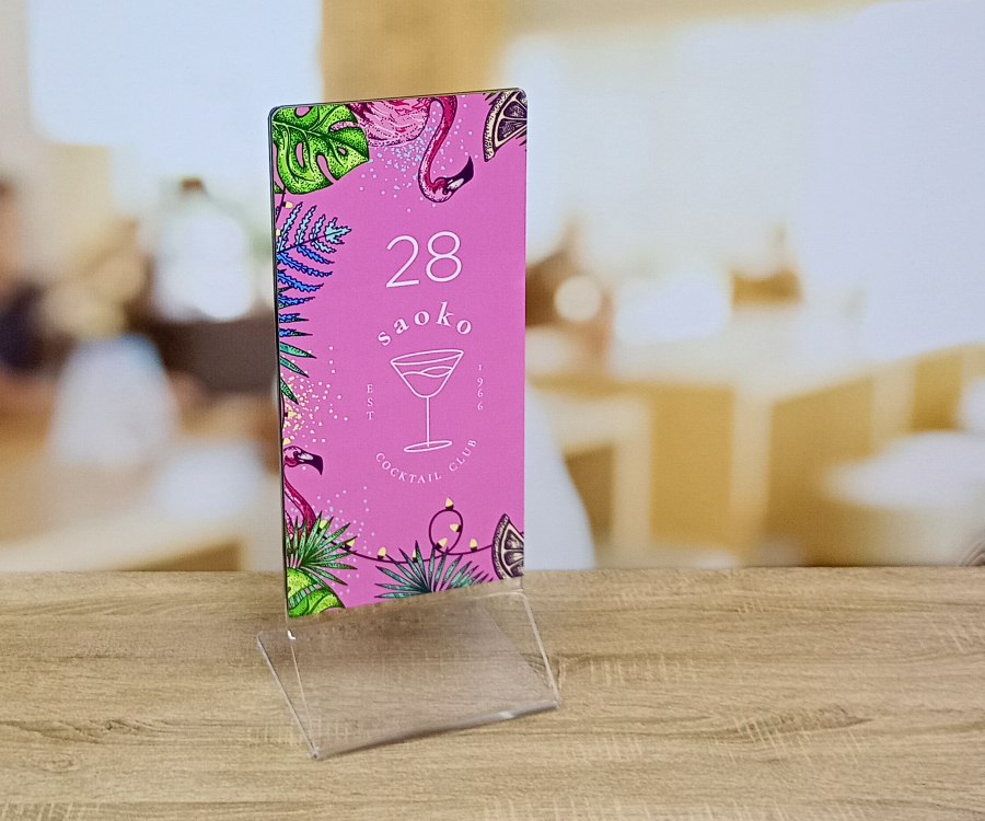 Custom Printed Wide Function Room Table Notices - Full Colour