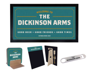 Traditional Personalised Home Bar Gift Set - Teal