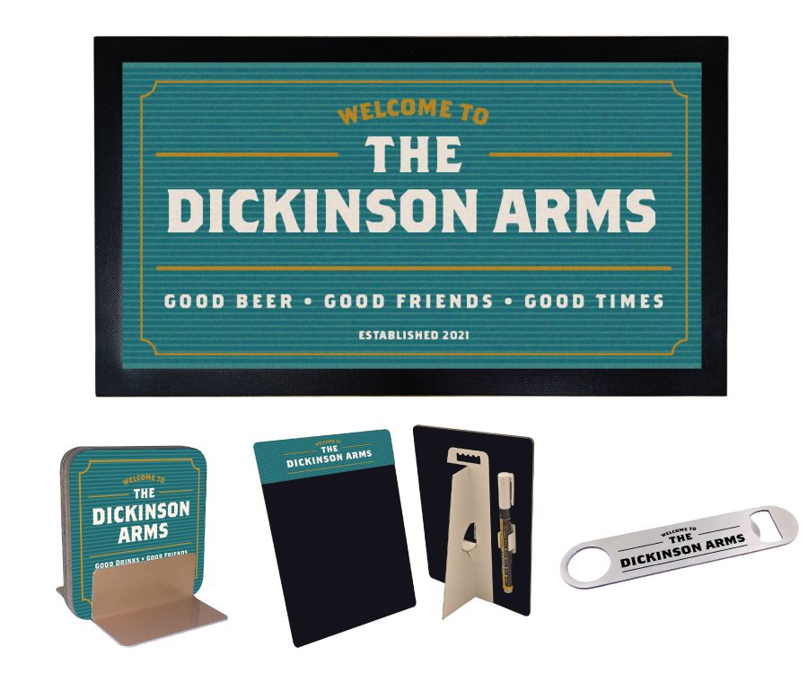 Traditional Personalised Home Bar Gift Set - Teal