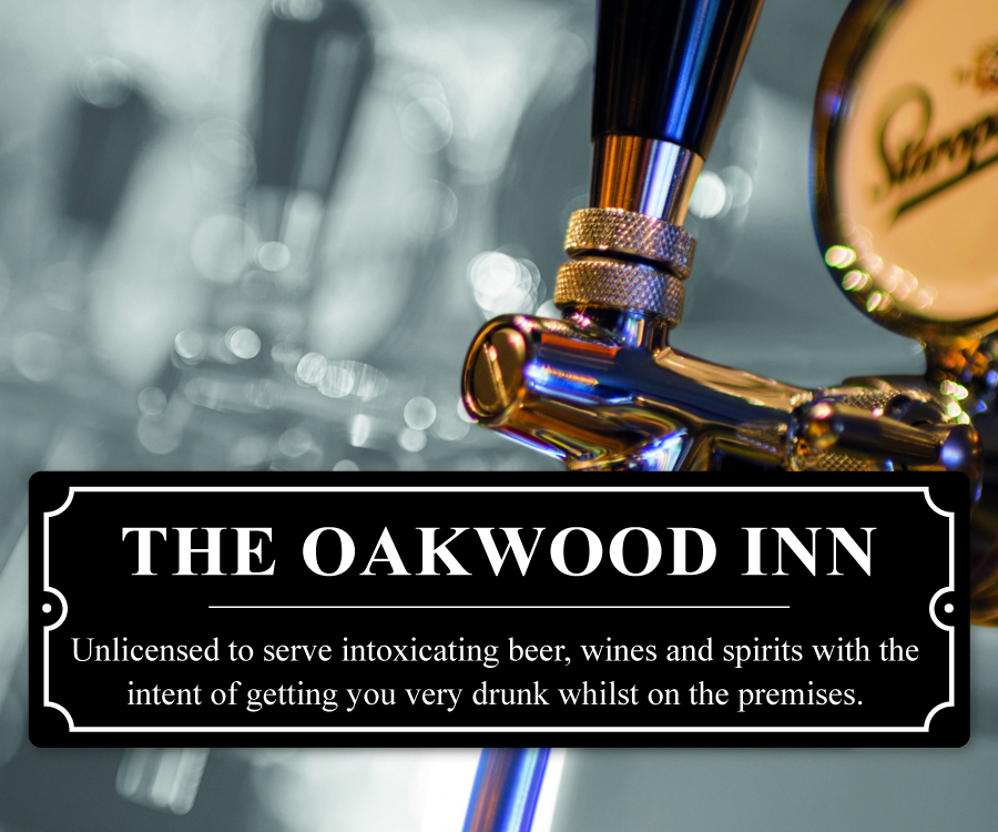 Personalised Home Bar Licensee Plate