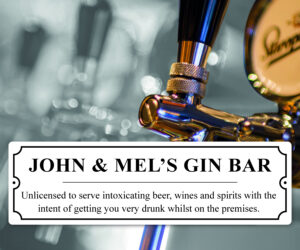 Personalised Home Bar Licensee Plate