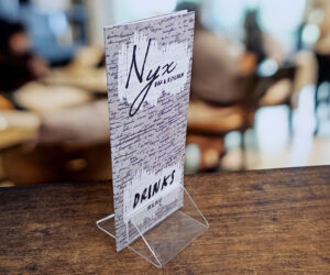 Clear Acrylic Tabletop Menu Holders