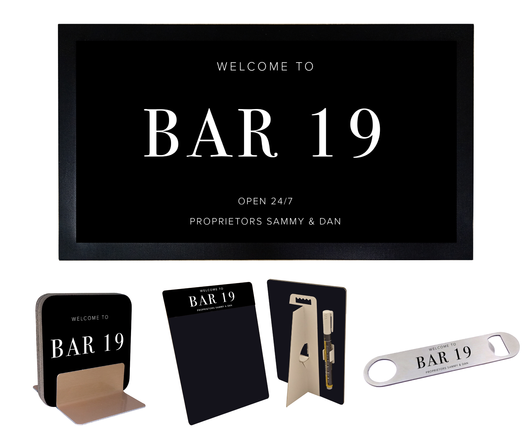 Contemporary Personalised Home Bar Gift Set