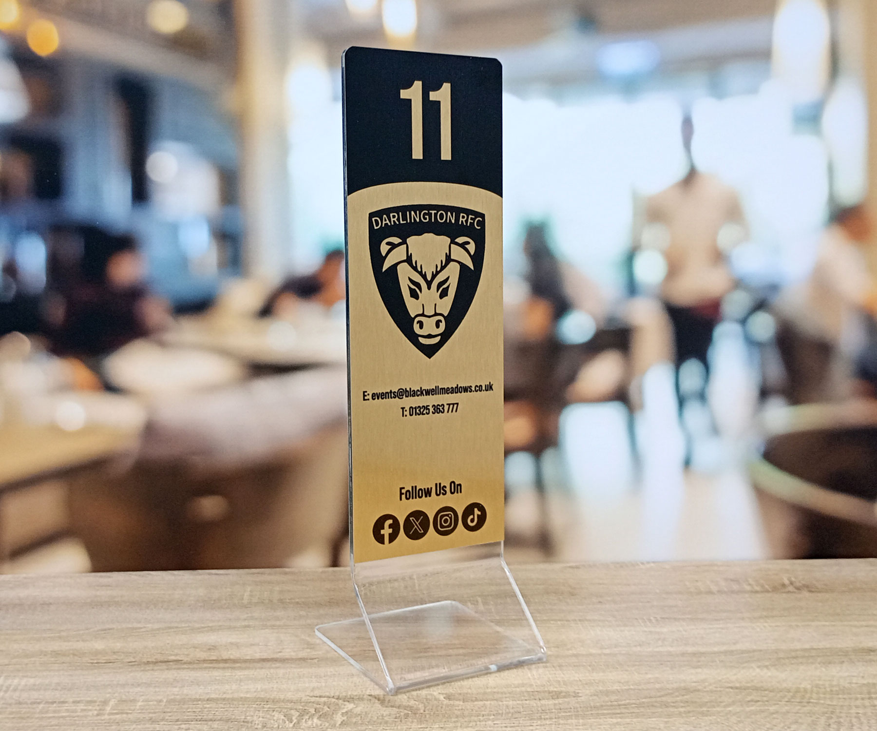 Custom Printed Function Room Table Notices