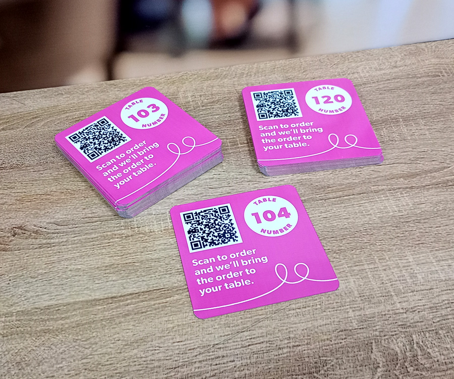 Double Puc QR Code Table Numbers