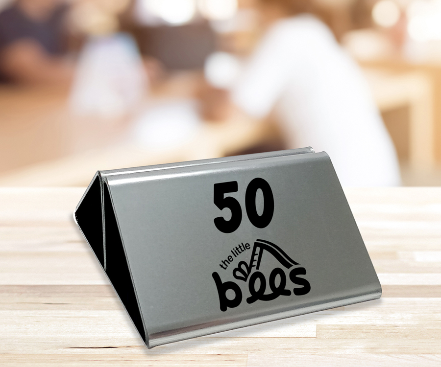 Branded Silver Engraed Menu Clip