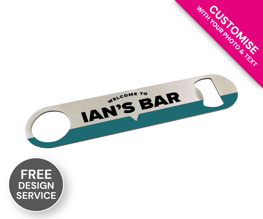Personalised Bottle Opener Bar Blade
