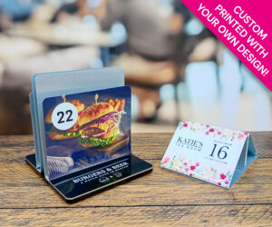 Personalised Tabletop Menu Holders